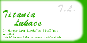 titania lukacs business card